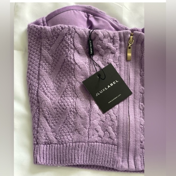 Brand new with tags JLUXLABEL Lavender knit pants + corset top - Picture 8 of 12